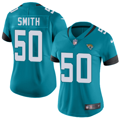 Nike Jaguars #50 Telvin Smith Teal Green Team Color Women's Stitched NFL Vapor Untouchable Limited Jersey